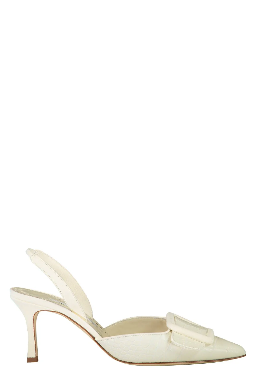 Maysli Slingback Pump - Light Cream Croc