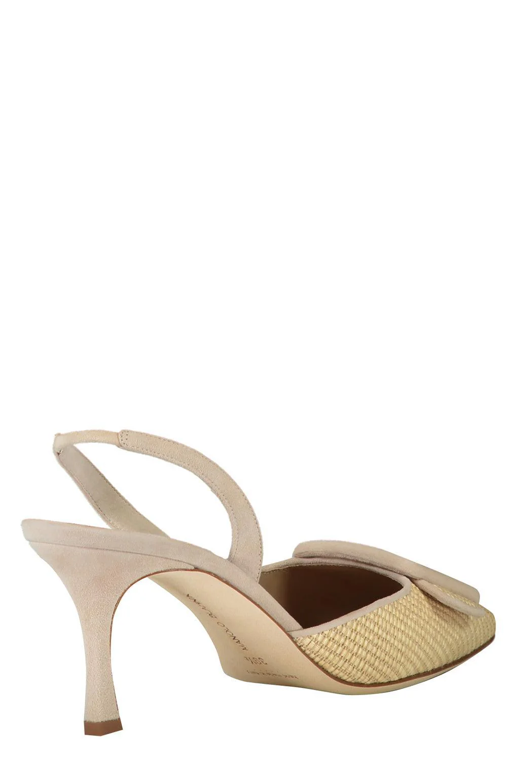 Mayslibi Slingback Pumps - Dark Cream Raffia - Image 4