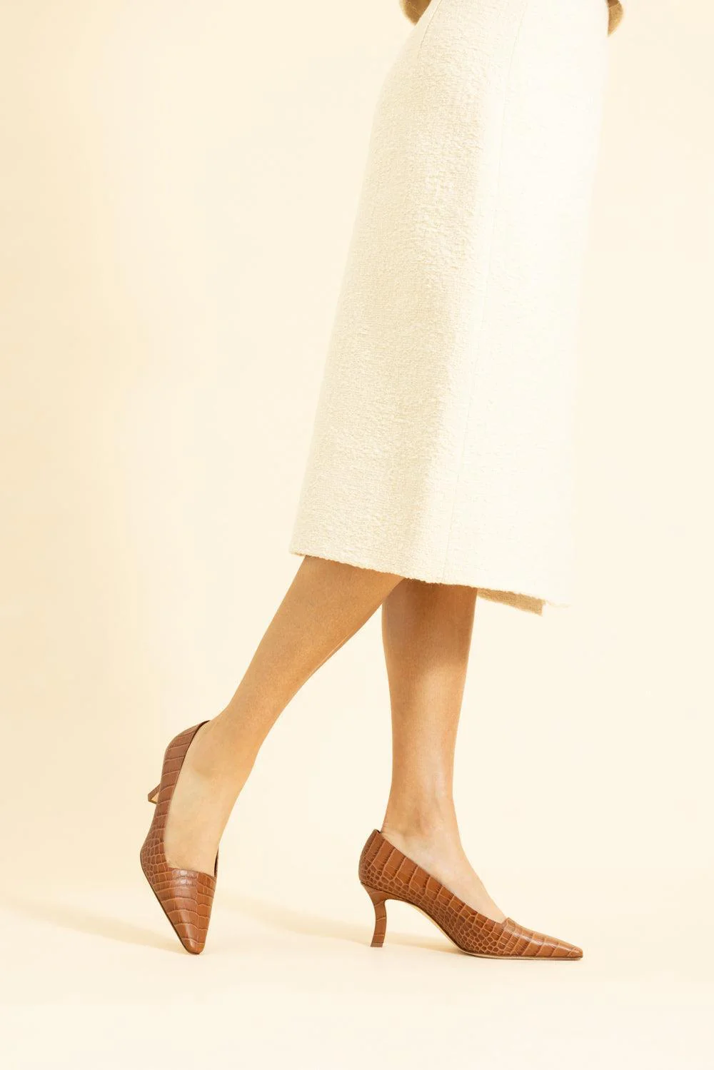 Morailo Pump - Medium Brown Croc - Image 4