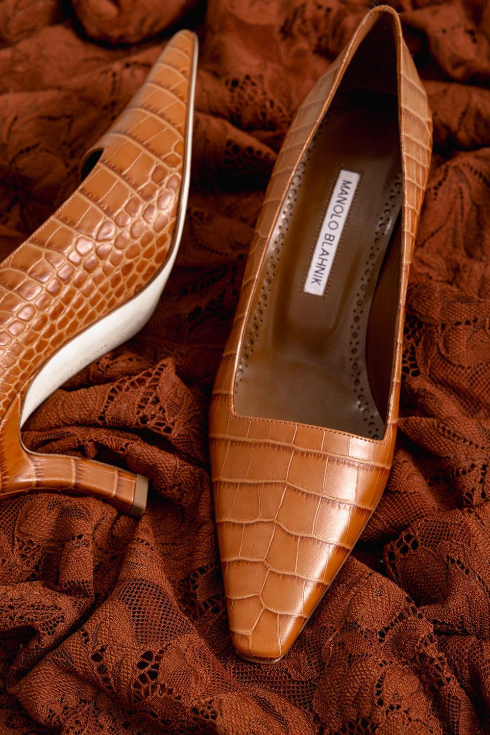 Morailo Pump - Medium Brown Croc - Image 5