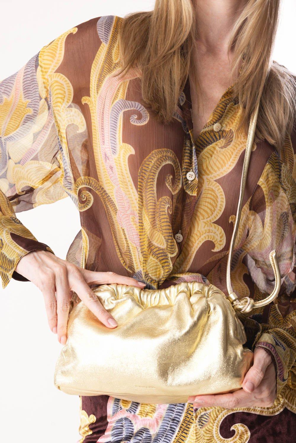 Mini Cloud Clutch - Gold - Image 2