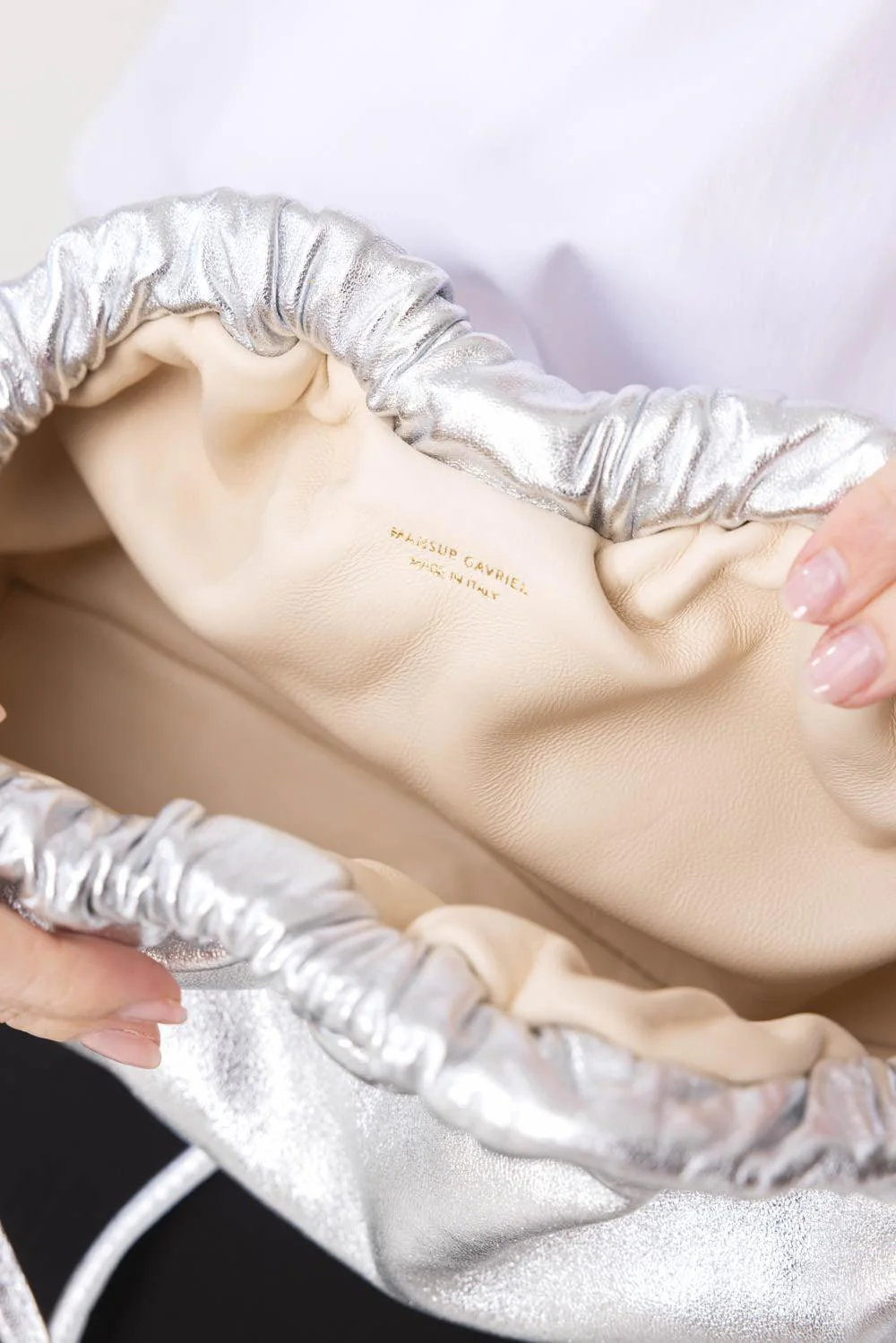 Mini Cloud Clutch - Silver - Image 4