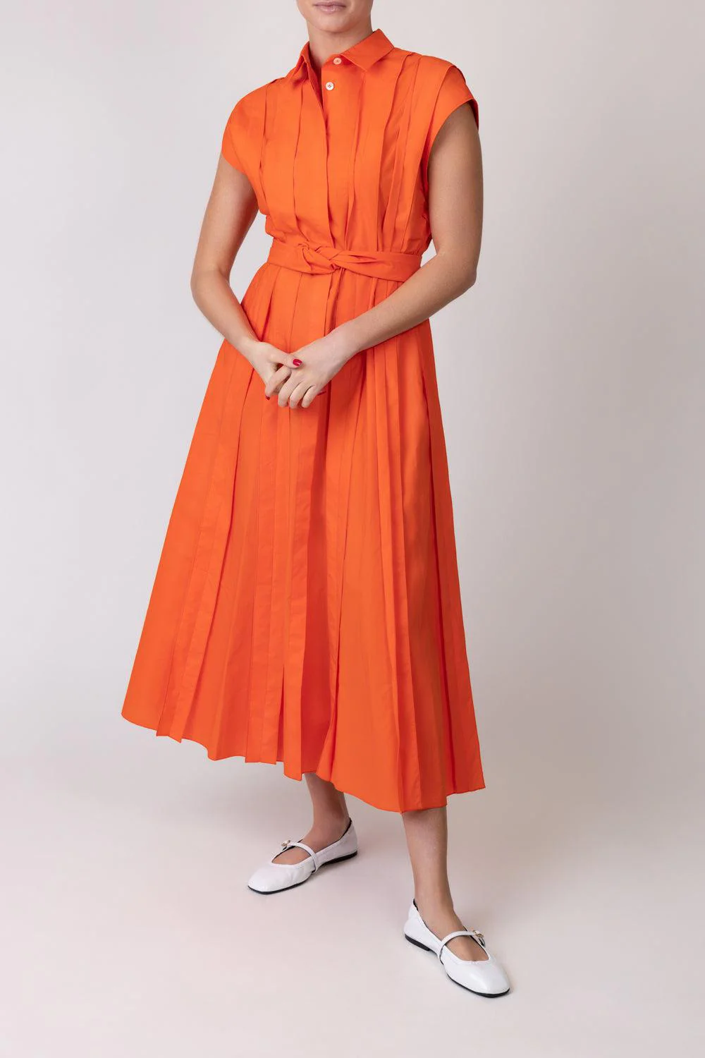 Button Front Collar Midi Dress - Image 2