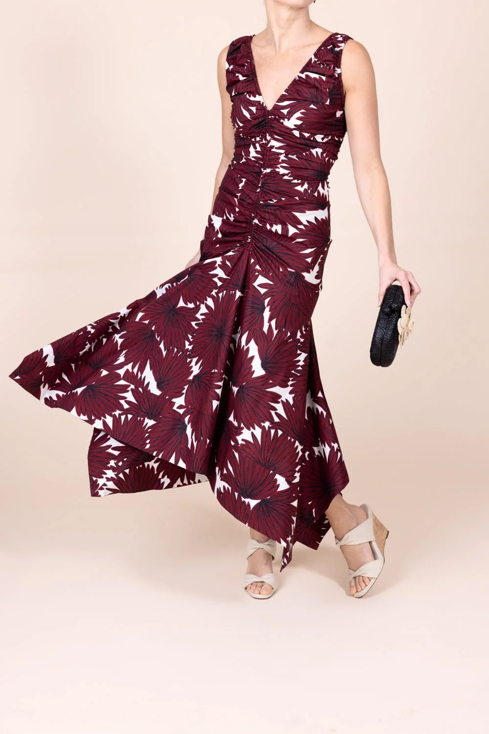 Gathered Vneck Dress - Image 2
