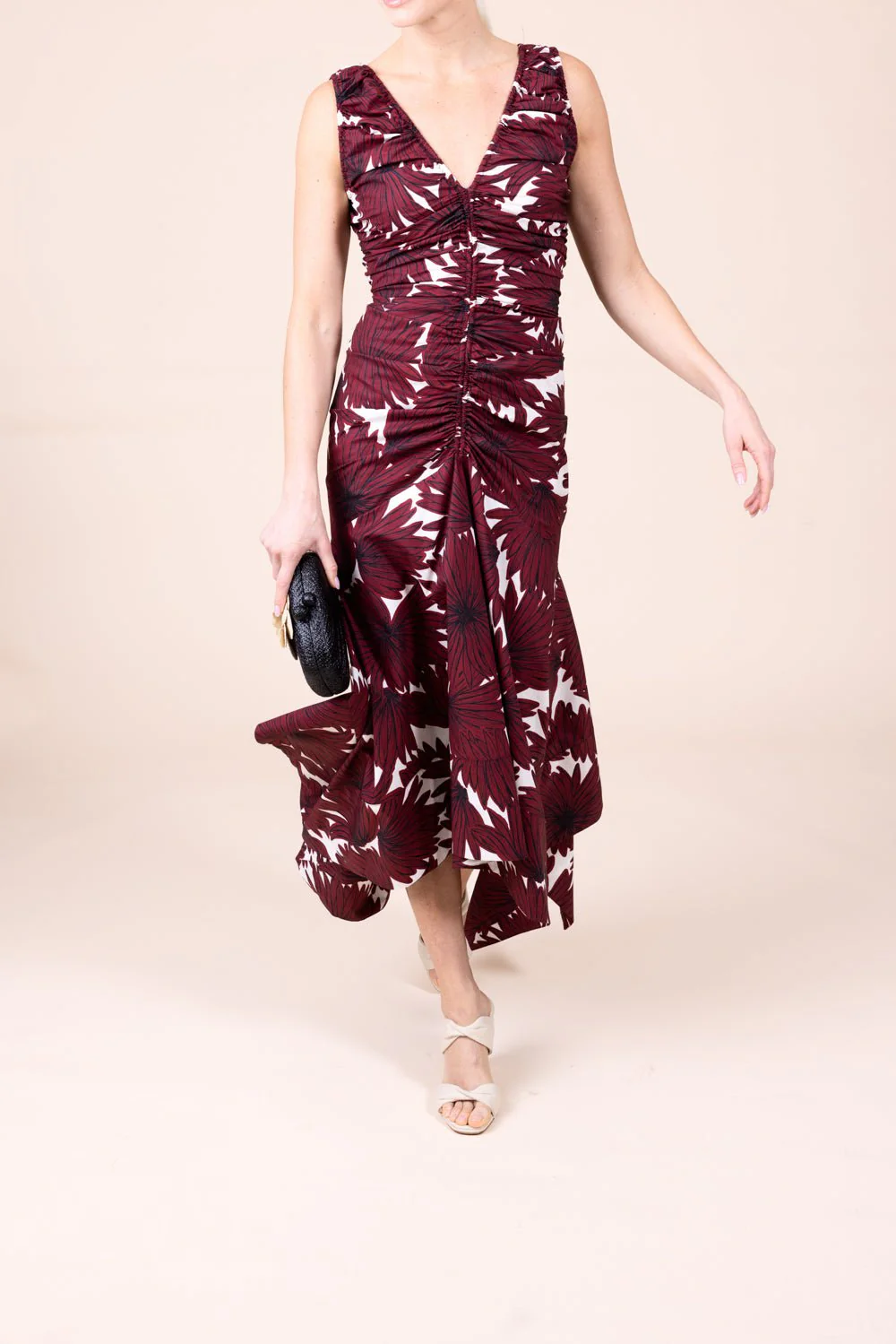 Gathered Vneck Dress - Image 3