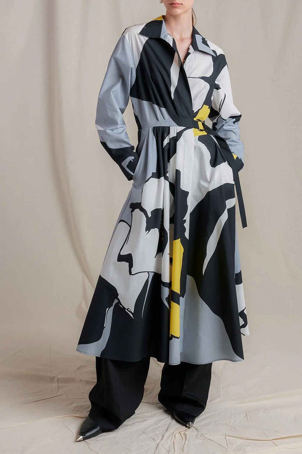 Printed Chemisier Dress - Image 3