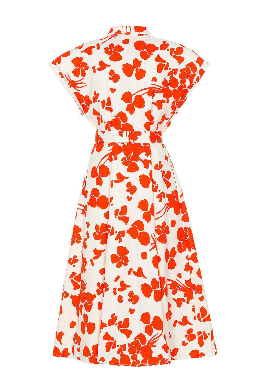 Short Sleeve Buttoned Print Dress - Image 5