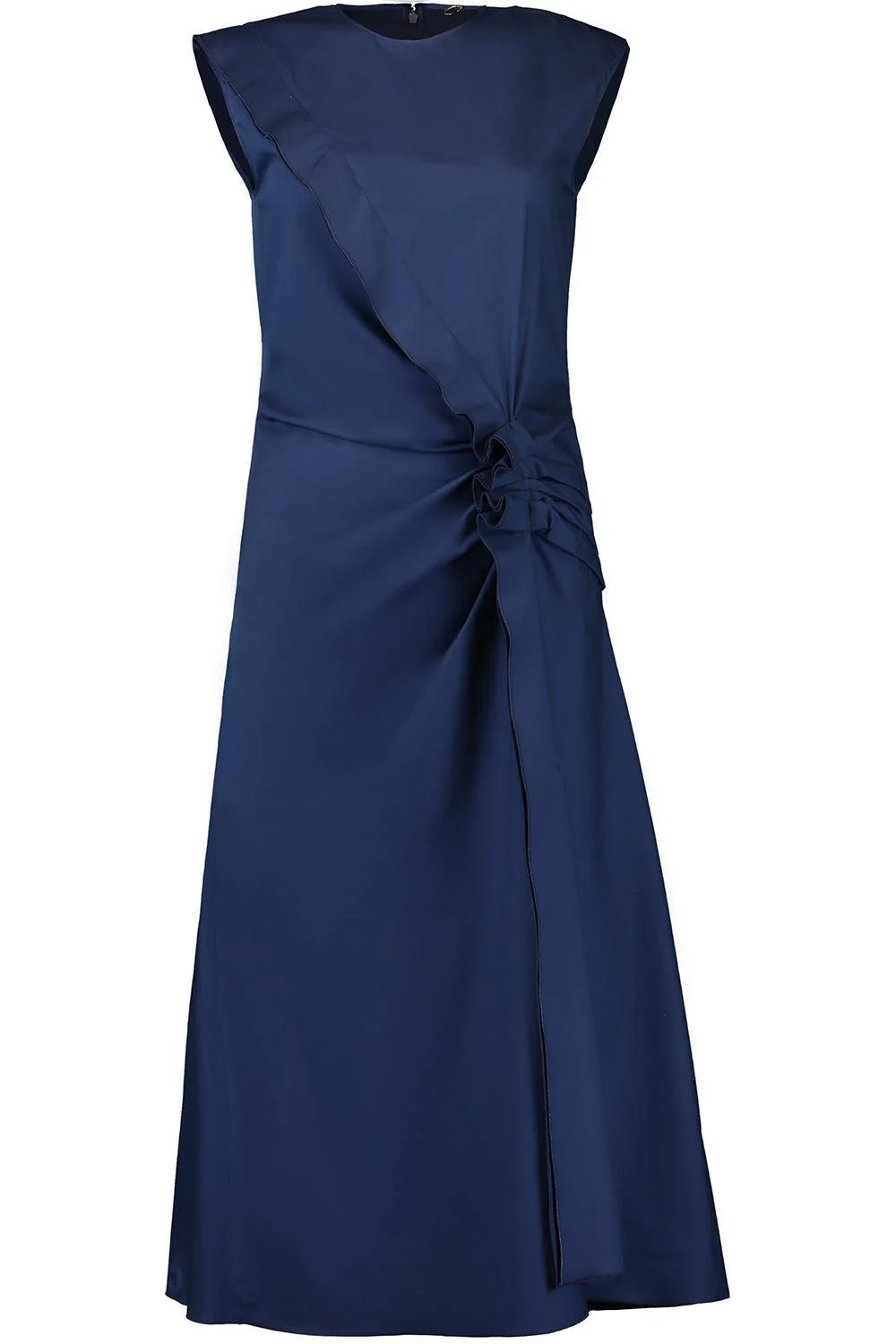 Sleeveless Gathered Midi Dress
