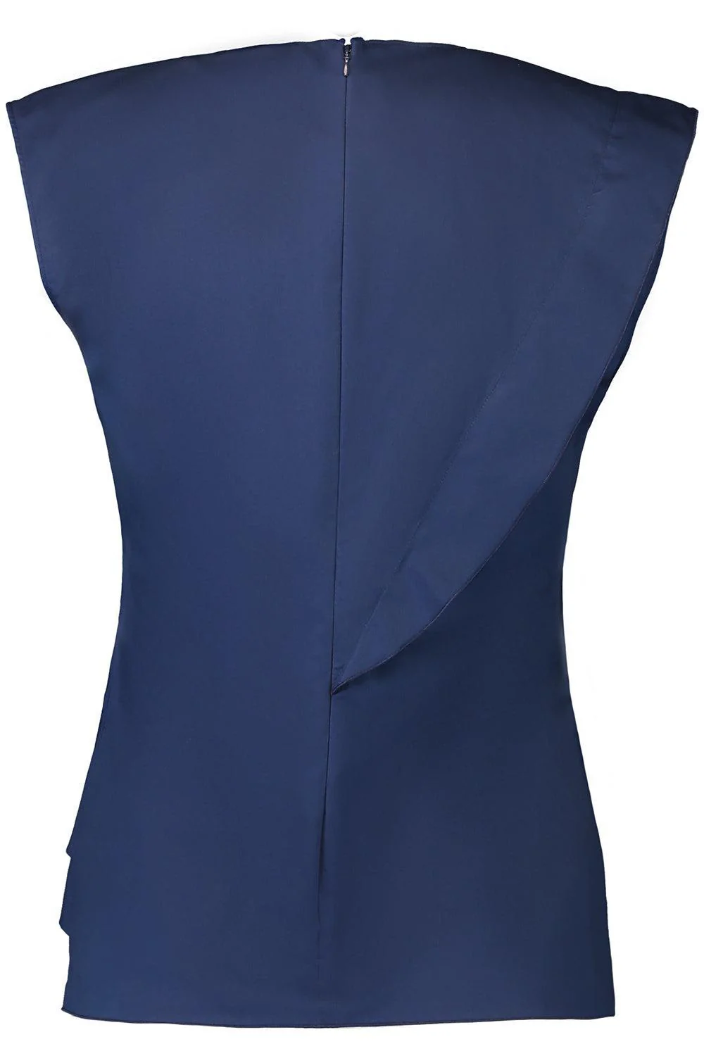 Sleeveless Gathered Top - Navy - Image 5
