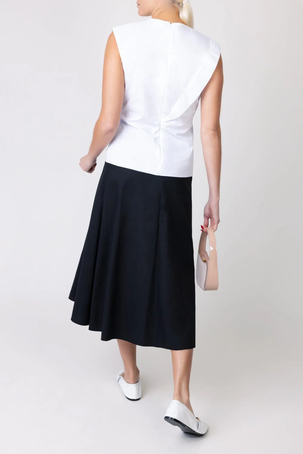 Sleeveless Gathered Top - White - Image 4
