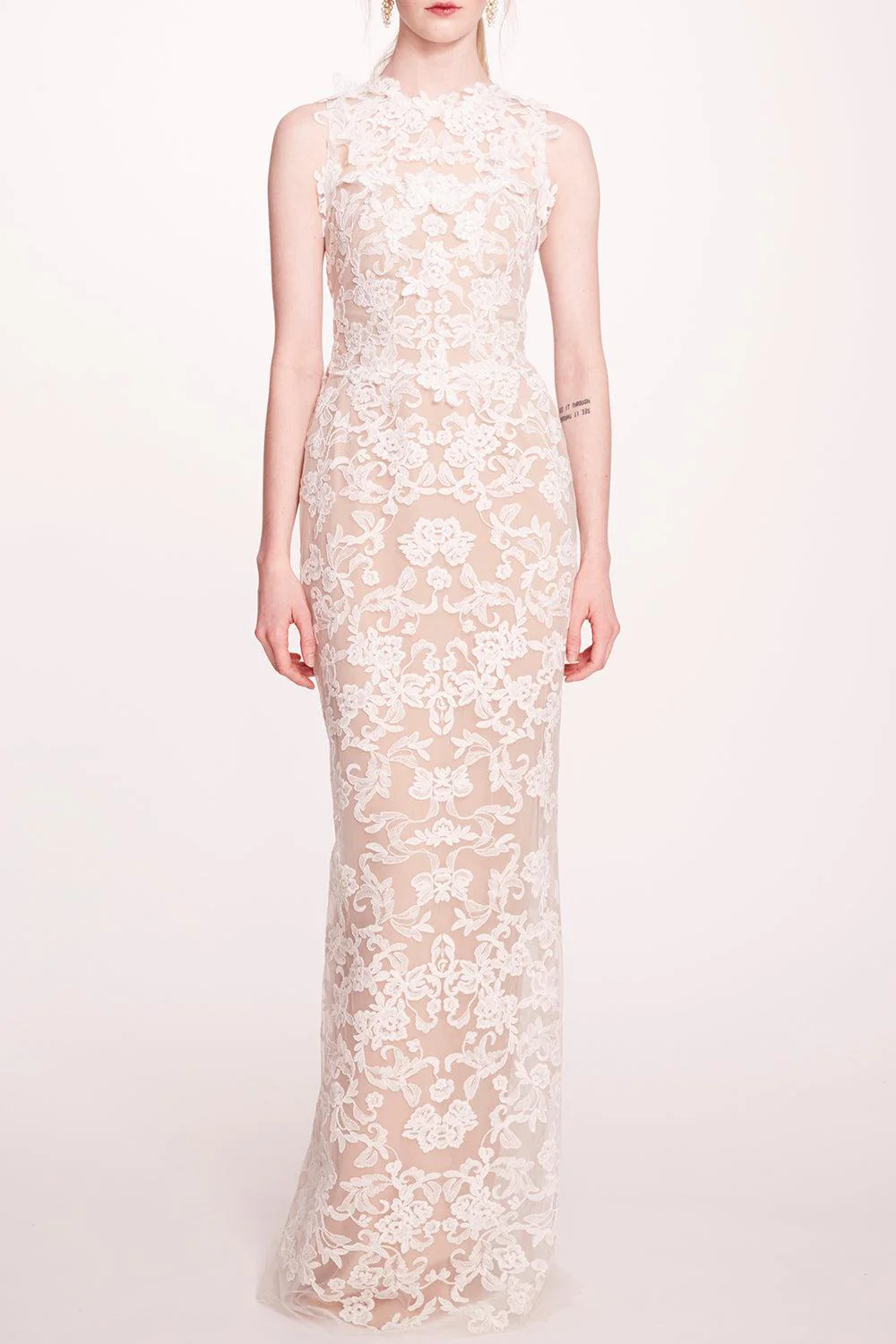 Corded Column Gown - Ivory