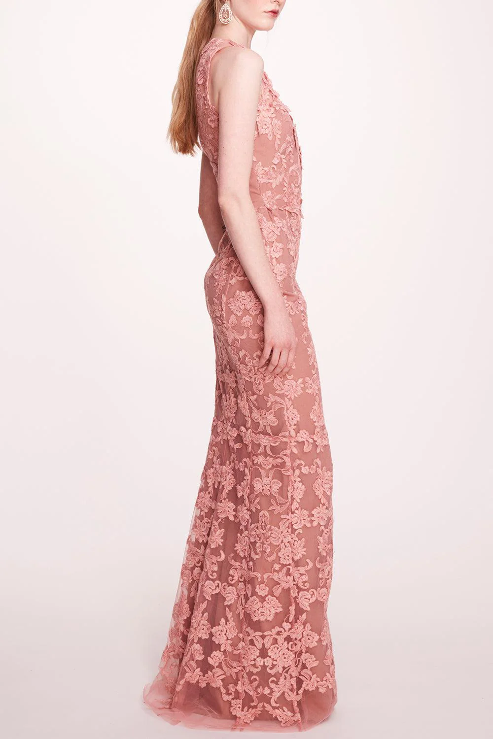 Corded Column Gown - Rose - Image 2