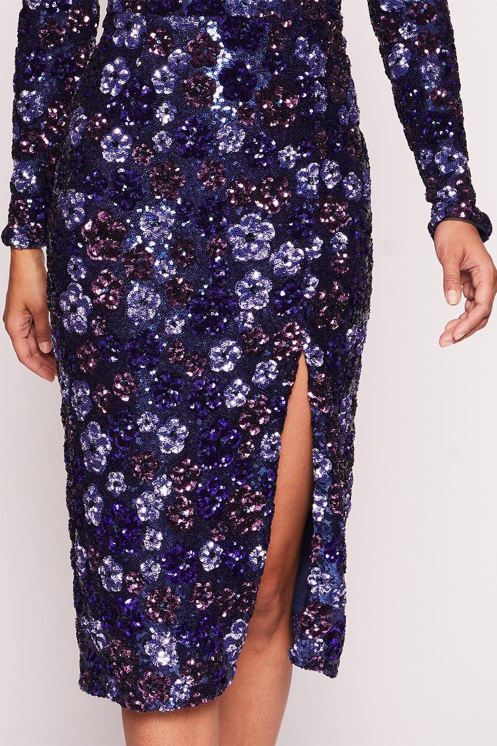 Long Sleeve Boat Neck Midi Dress - Image 3