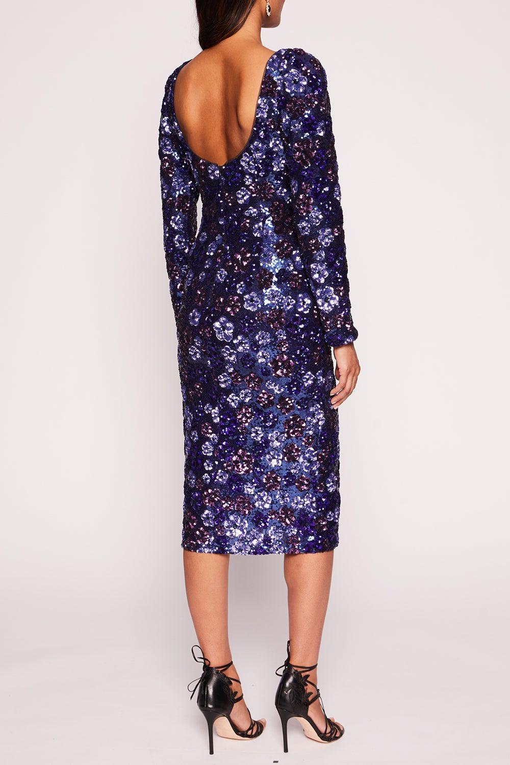Long Sleeve Boat Neck Midi Dress - Image 4