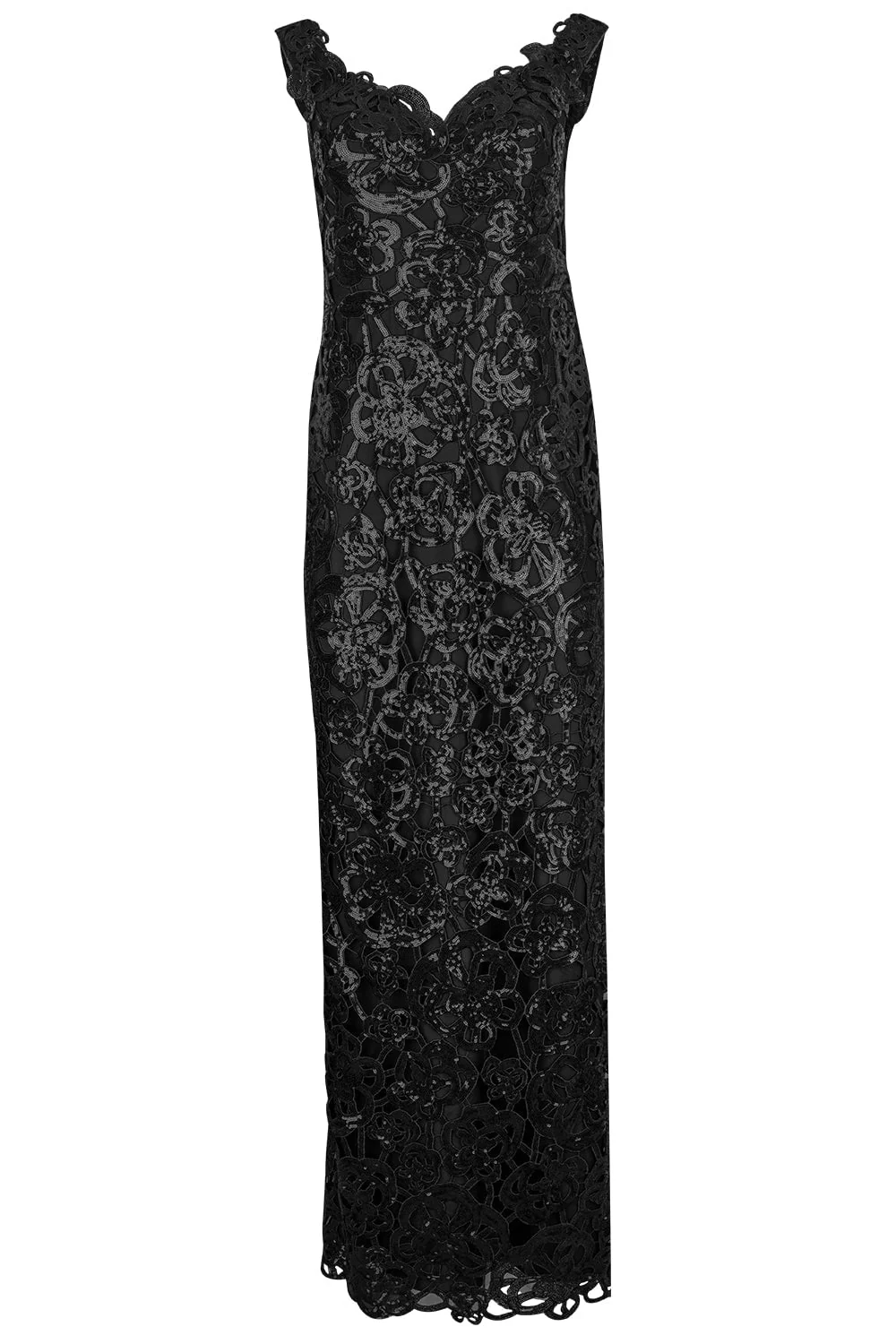 Off The Shoulder Sweetheart Gown - Black