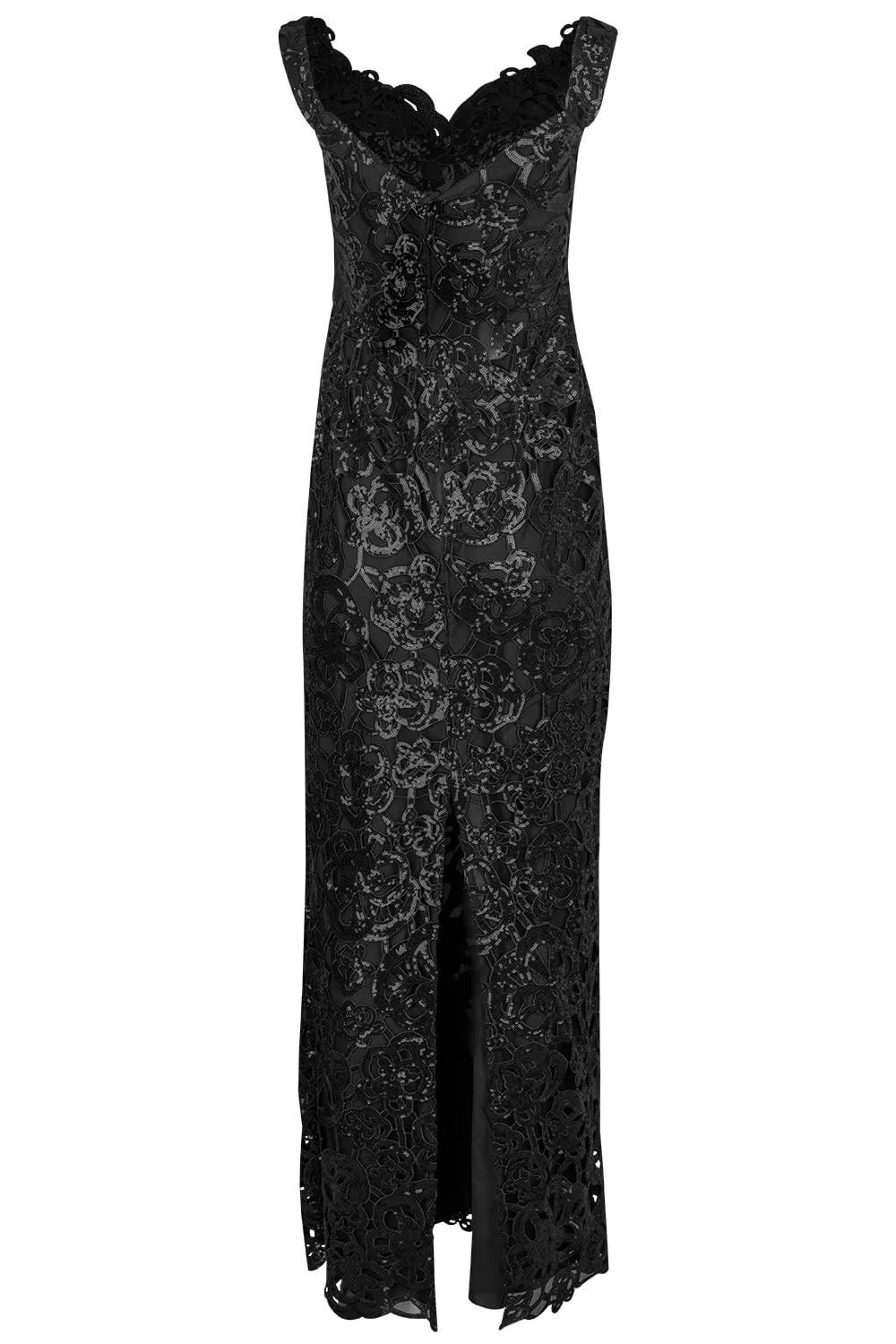 Off The Shoulder Sweetheart Gown - Black - Image 6