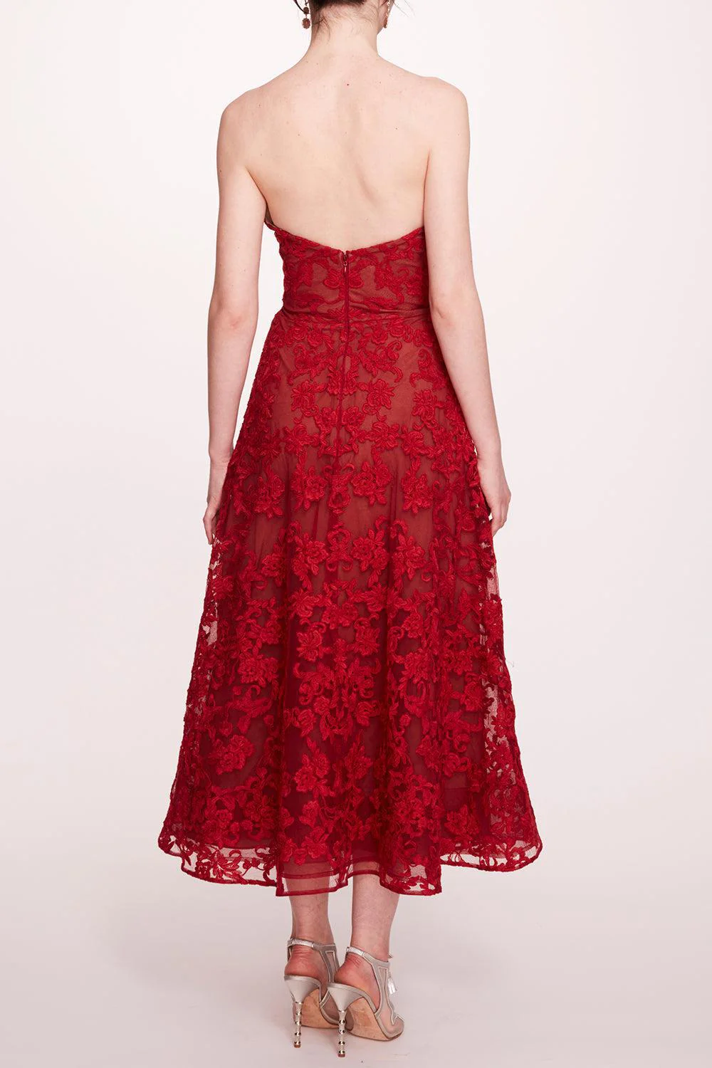 Strapless Corded Midi Dress - Image 2