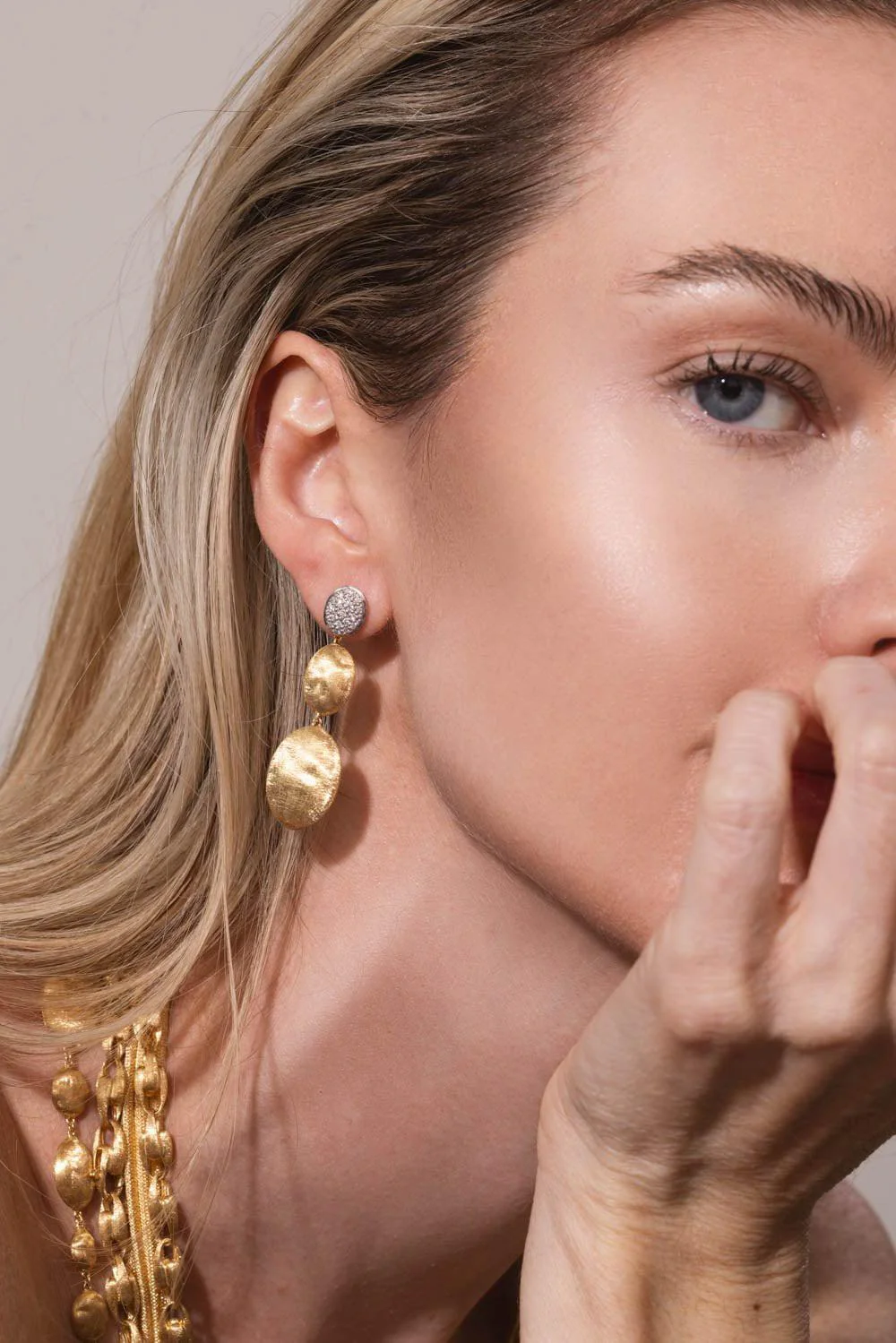 3 Drop Diamond Siviglia Earrings - Image 2