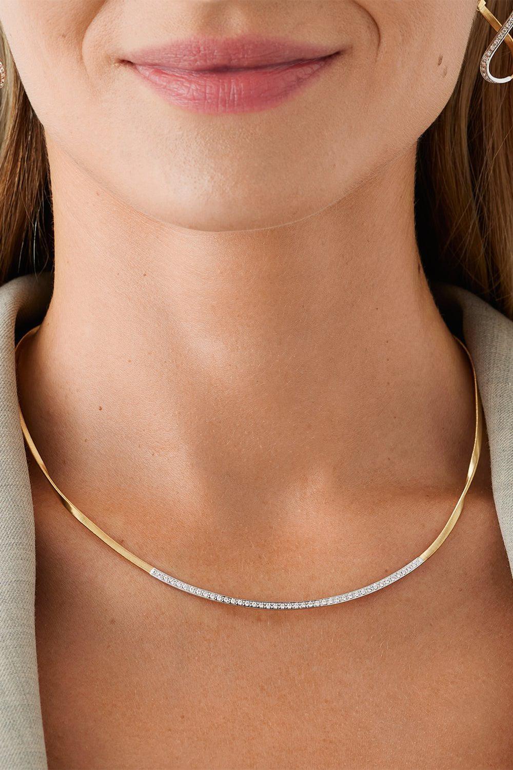 Diamond Bar Coil Necklace - Image 2