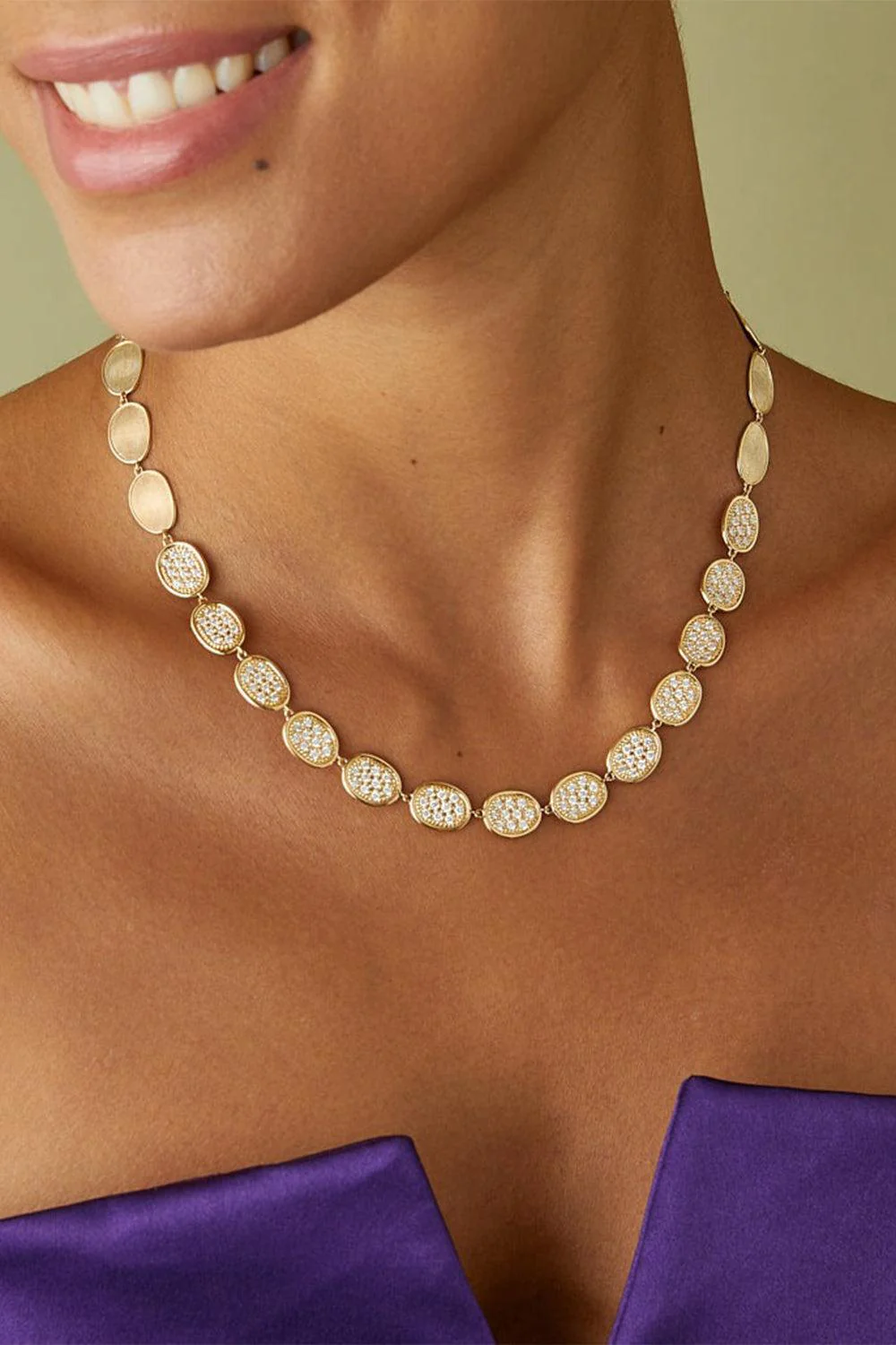 Diamond Collar Lunaria Necklace - Image 2