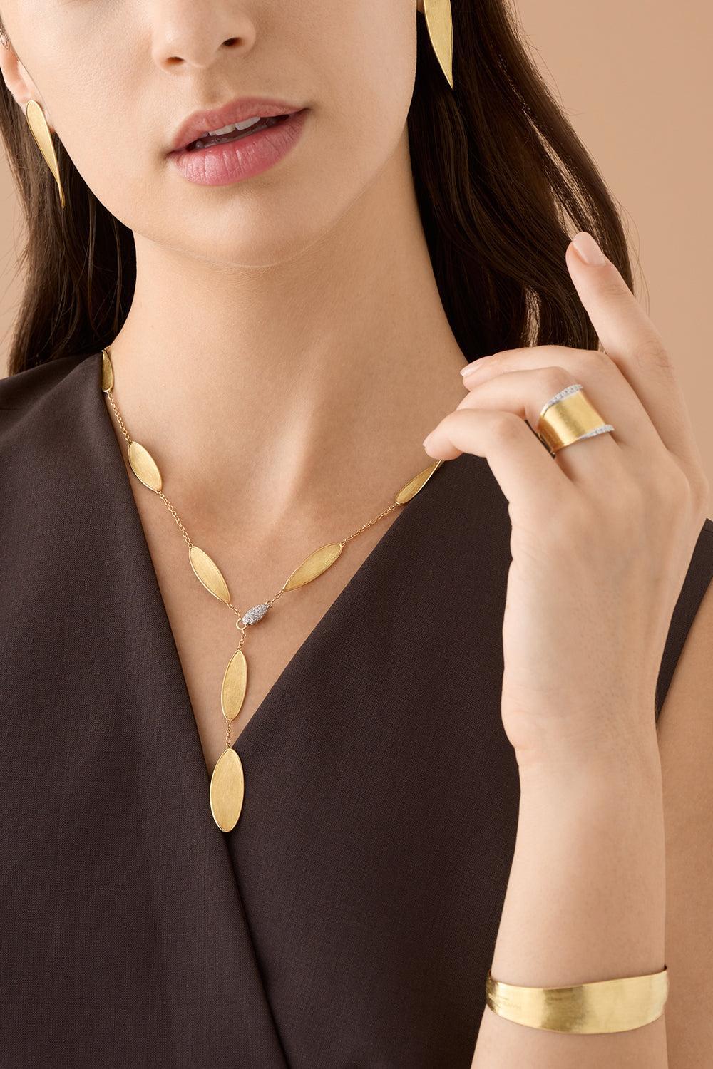 Diamond Lunaria Twist Necklace - Image 2