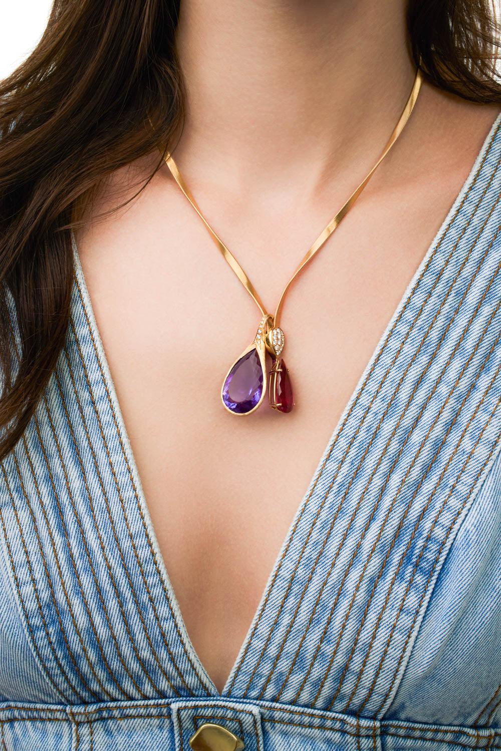 Diamond Tourmaline Unico Necklace - Image 3