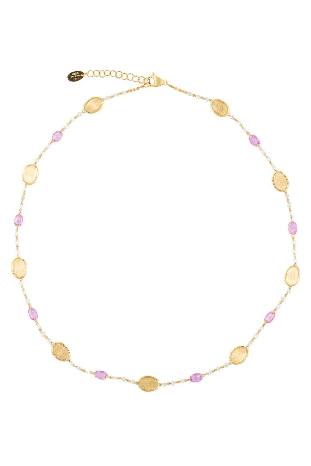 Diamond Pink Sapphire Necklace