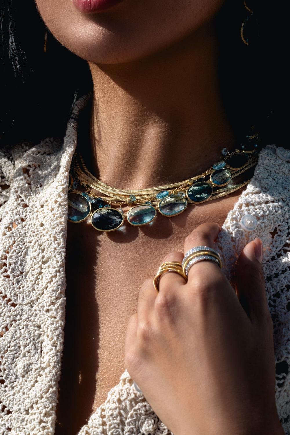 Graduated Mixed Topaz Necklace - Image 2