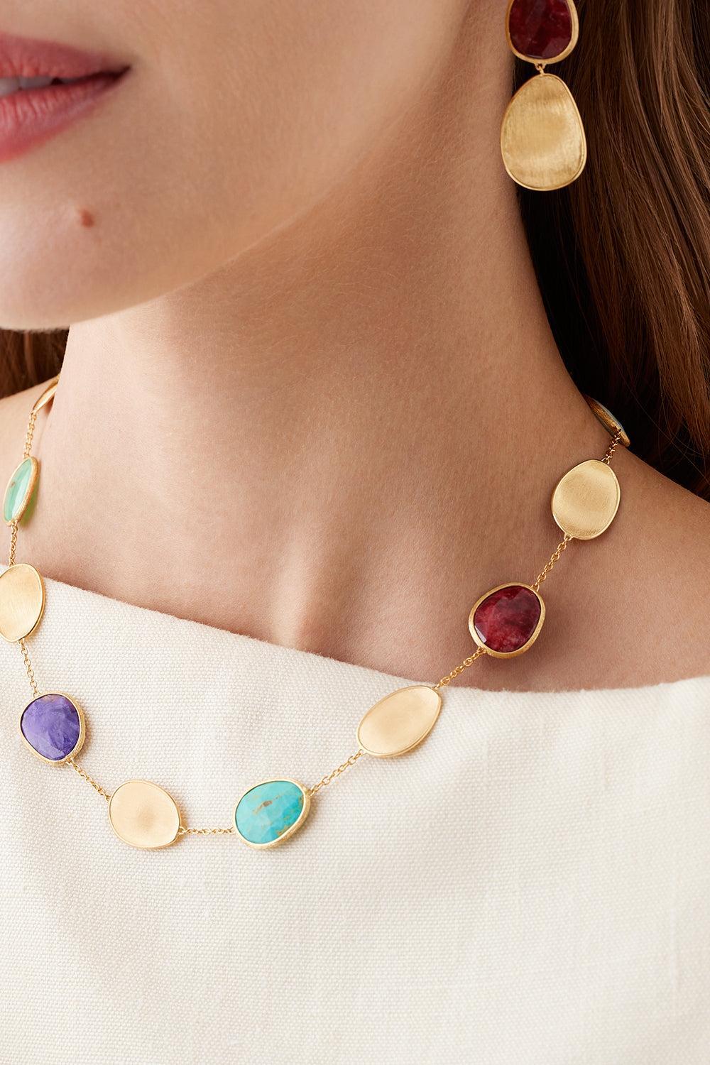 Lunaria Mixed Stone Collar Necklace - Image 2