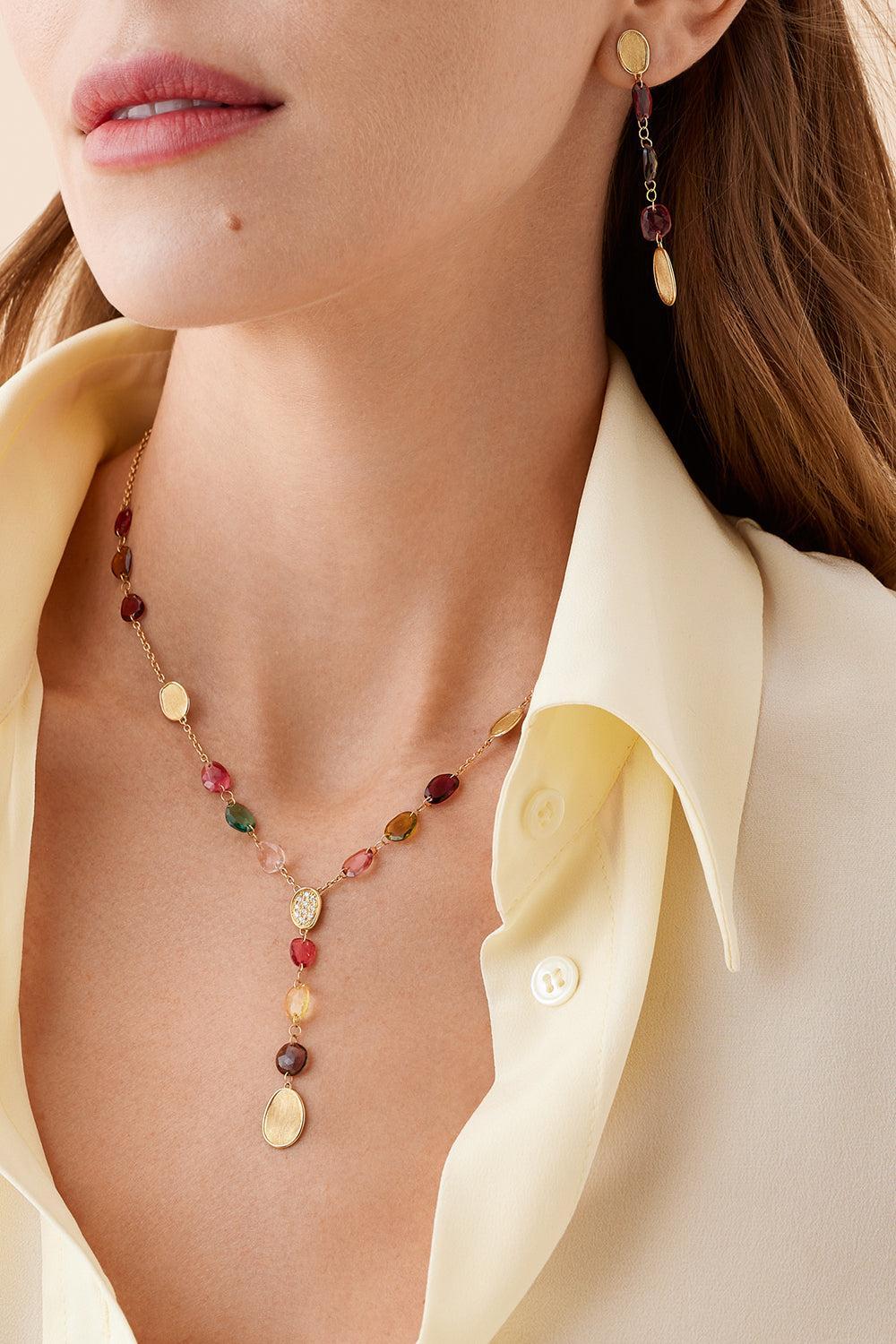 Lunaria Multi Color Tourmaline Necklace - Image 2