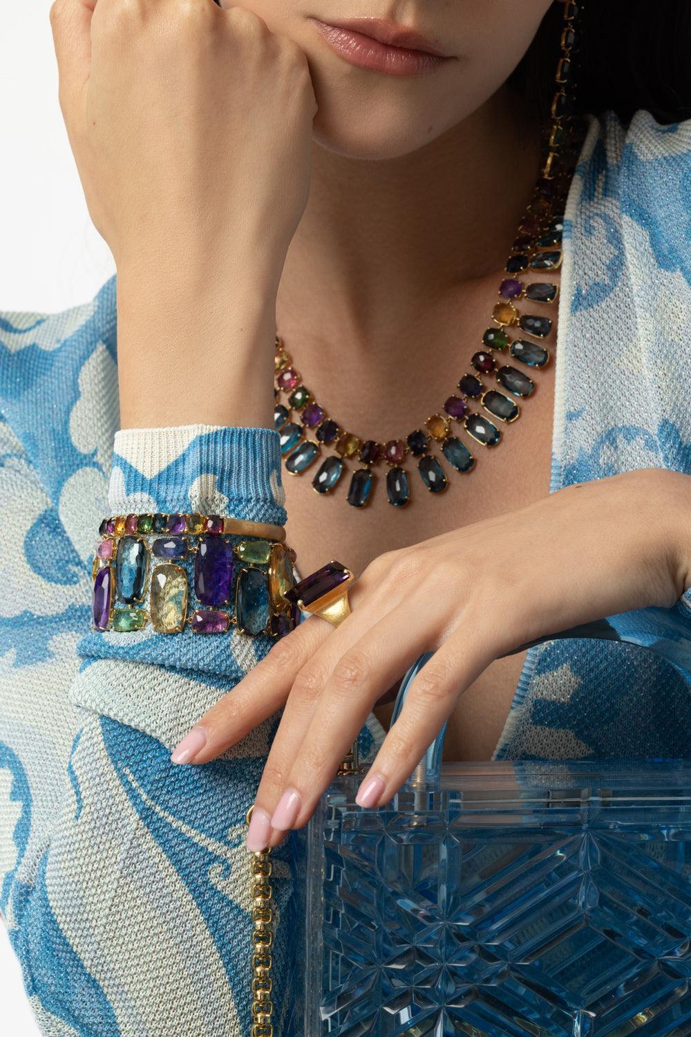 Master Piece Mixed Gemstone Bracelet - Image 3