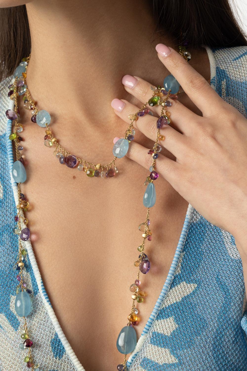 Master Piece Mixed Gemstone Necklace - Image 4