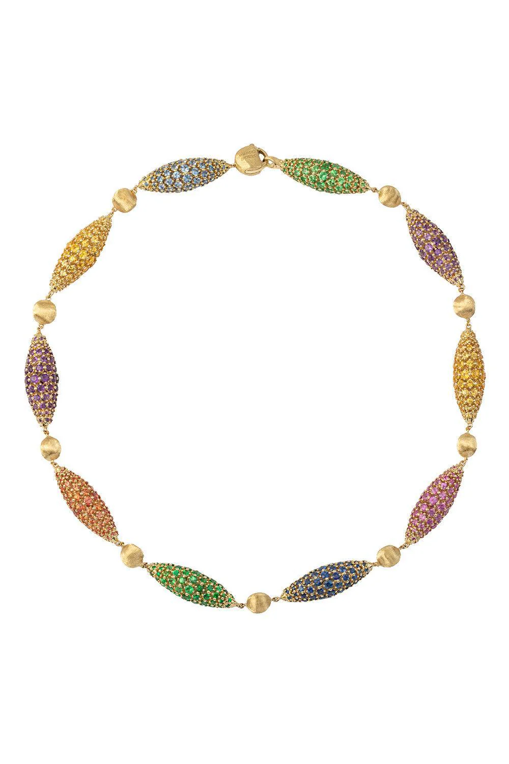 Multi Sapphire Tsavorite Amethyst Africa Alta Necklace