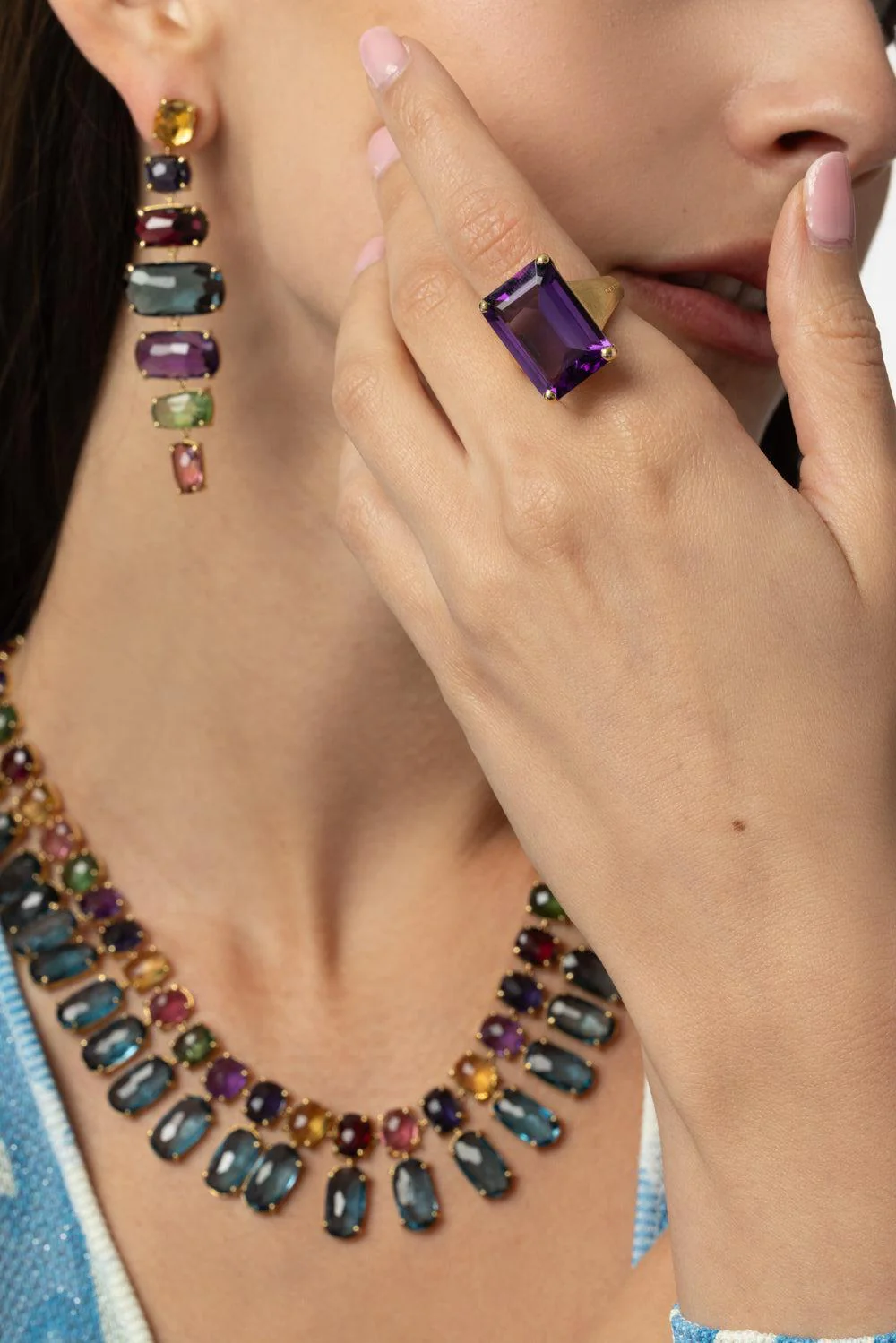 Murano Amethyst Cocktail Ring - Image 3