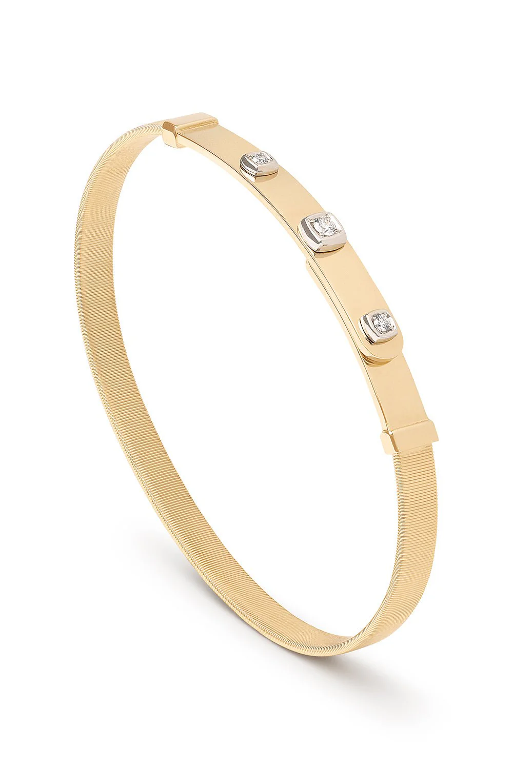 Thin Diamond Coil Masai Bangle Bracelet