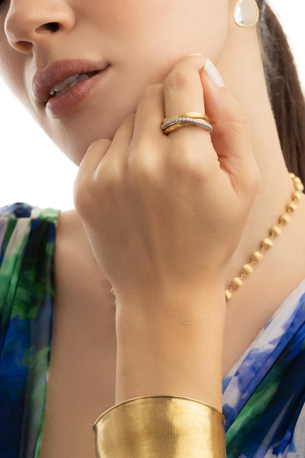 Three Strand Diamond Jaipur Ring - Image 5