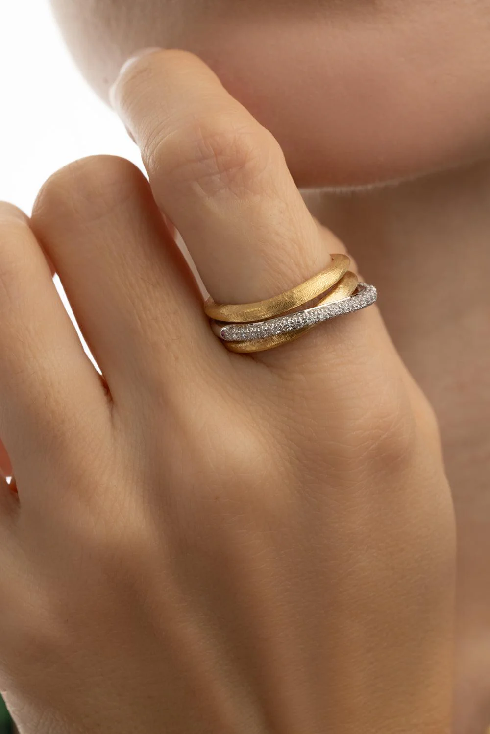 Three Strand Diamond Jaipur Ring - Image 6