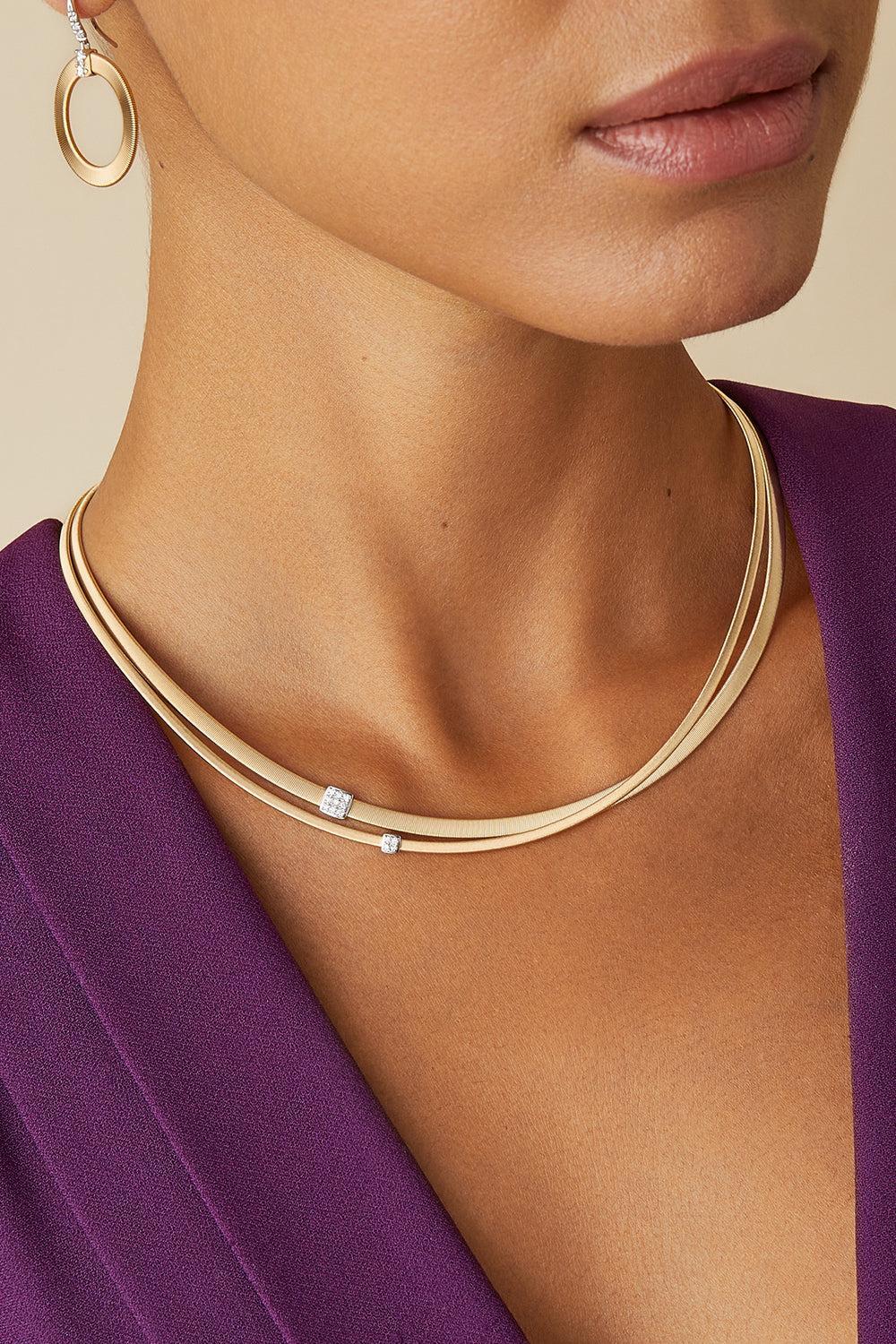 Two Strand Diamond Masai Necklace - Image 2