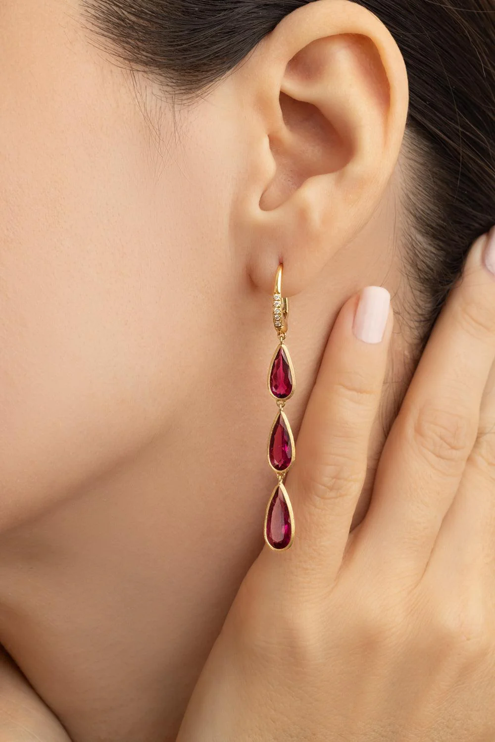 Diamond Tourmaline Unico Earrings - Image 3