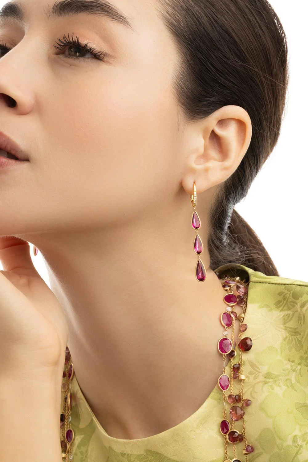 Diamond Tourmaline Unico Earrings - Image 4