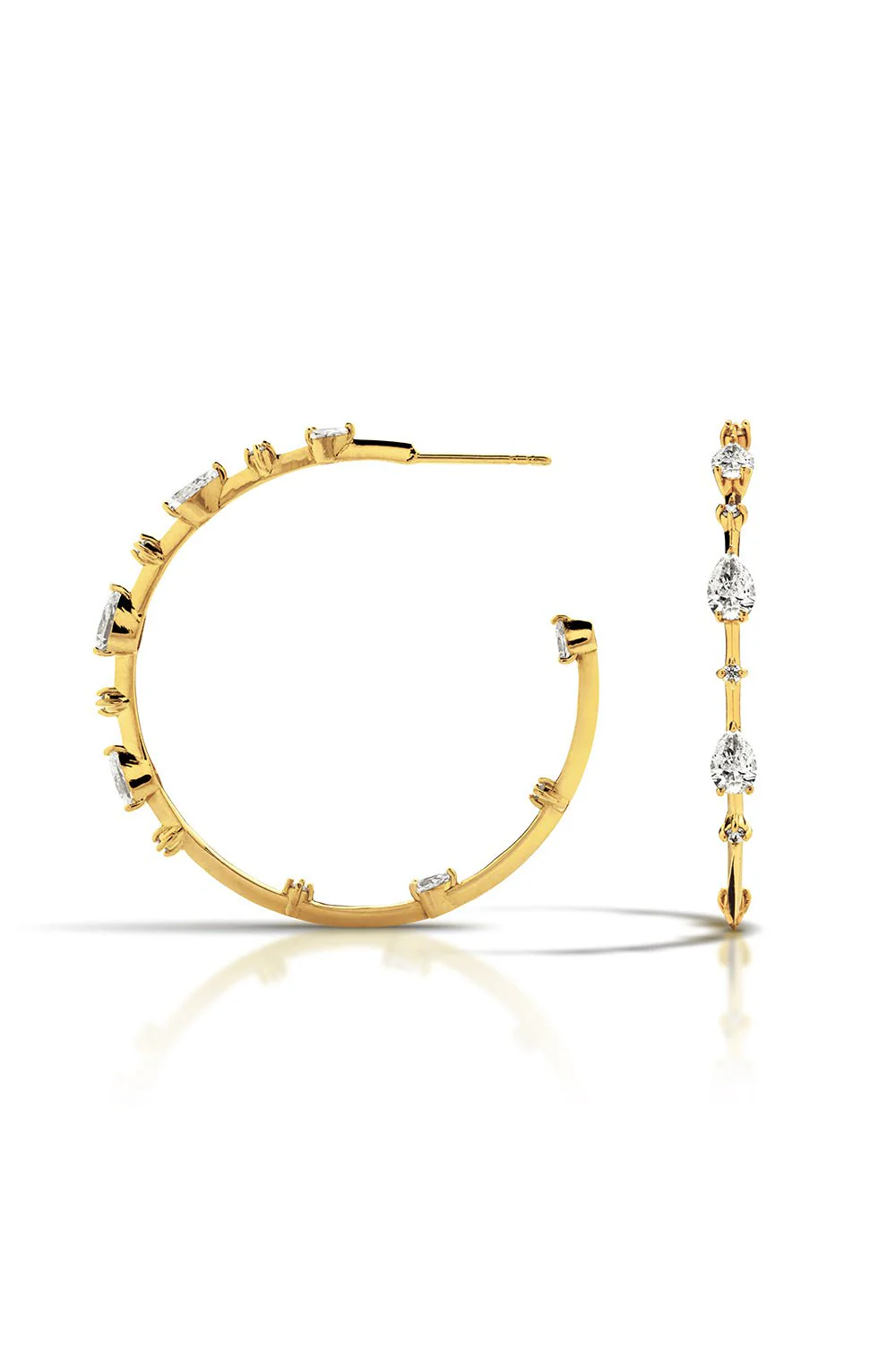 Phantom Hoop Earrings - Yellow Gold