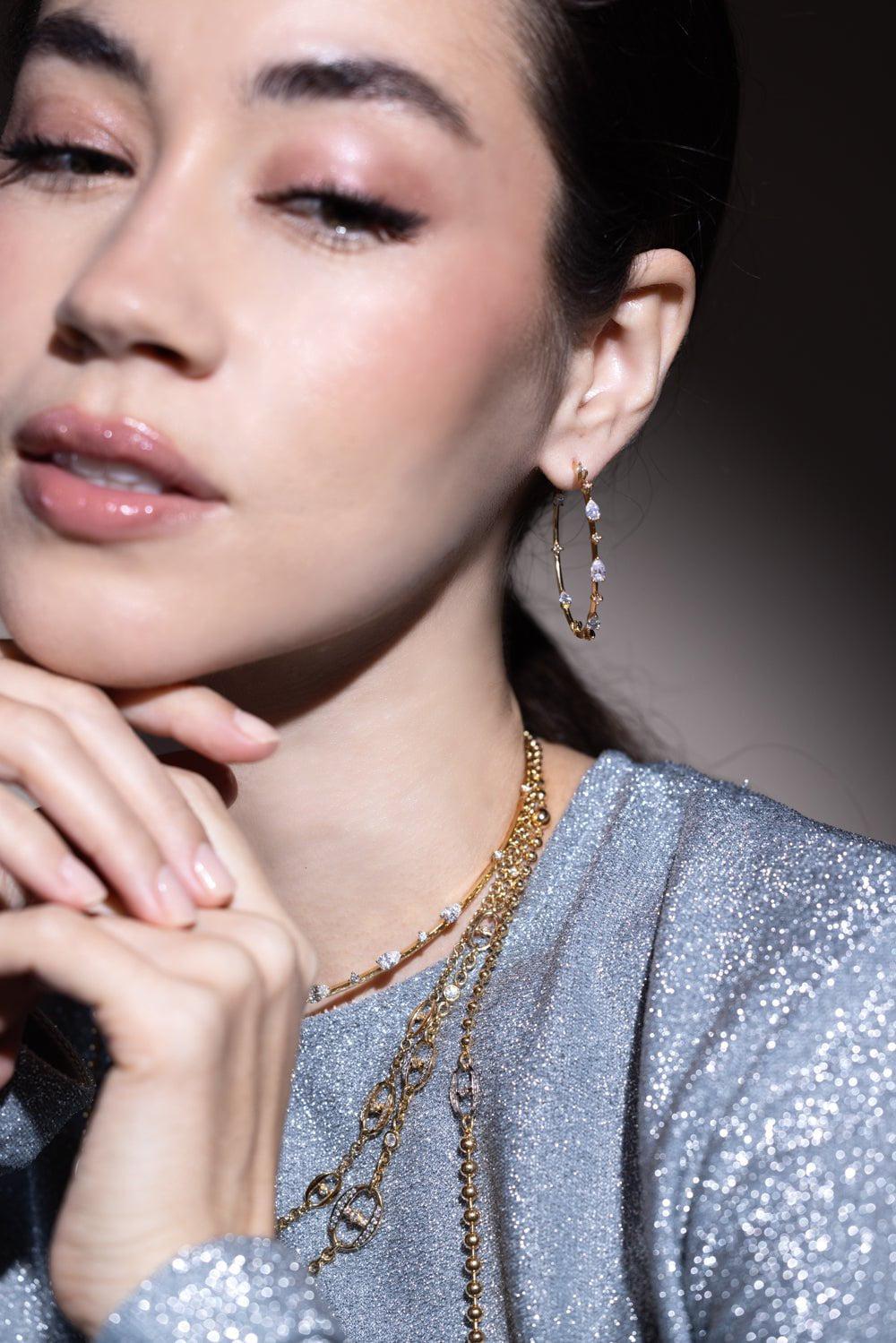 Phantom Hoop Earrings - Yellow Gold - Image 2