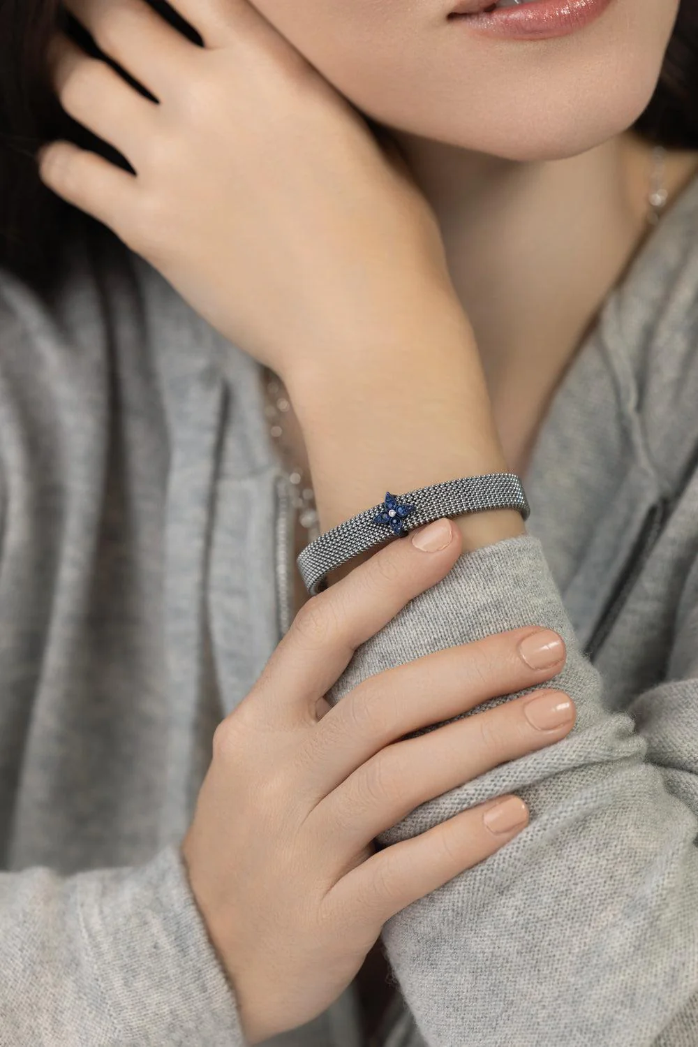 Sapphire Diamond Stretch Bracelet - Image 2