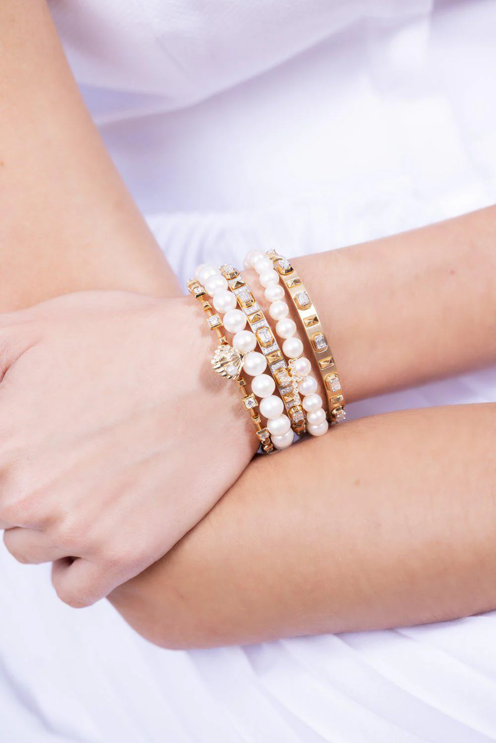 Square Bracelet - Yellow Gold - Image 3