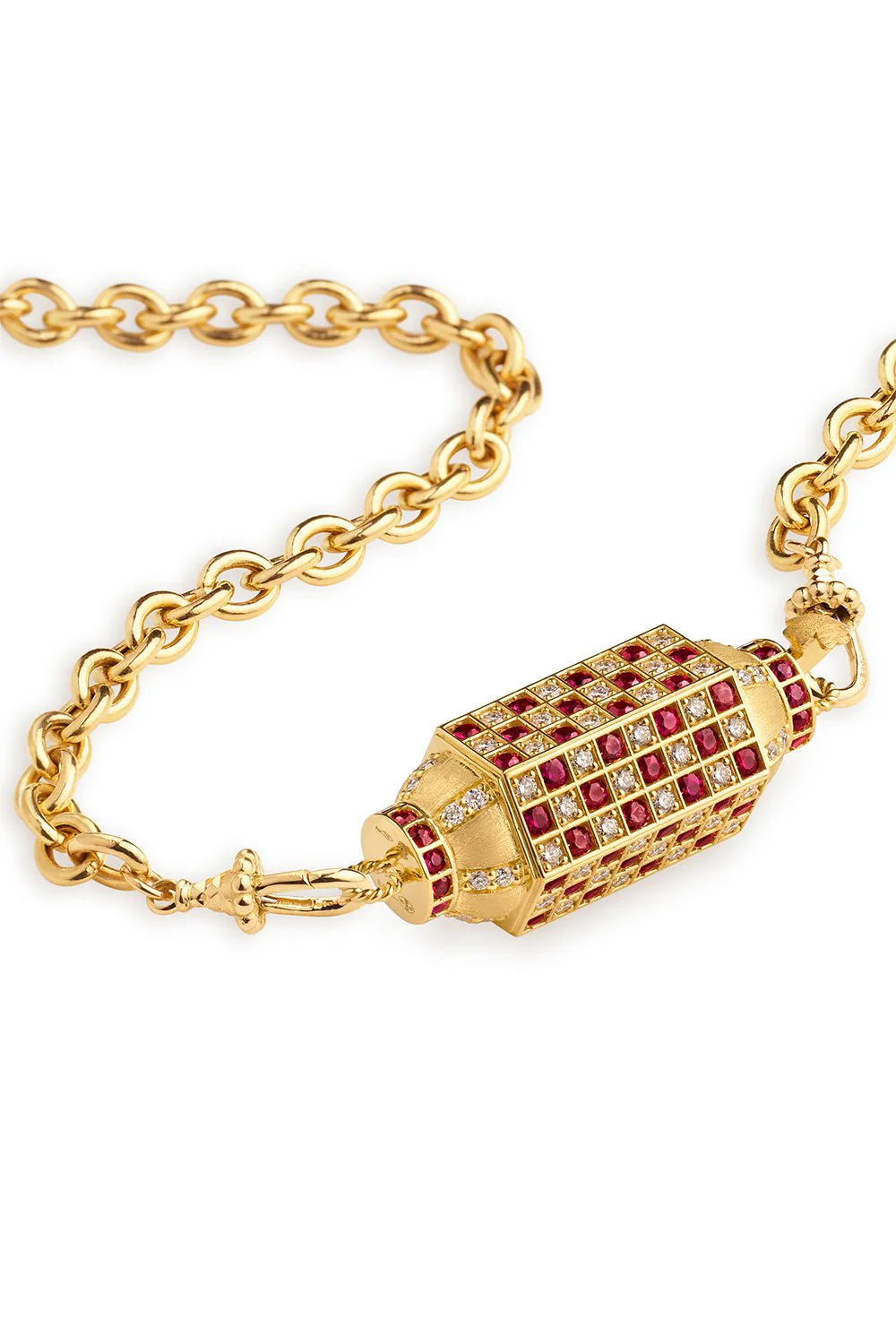 Check Locket Chain Necklace - Image 4