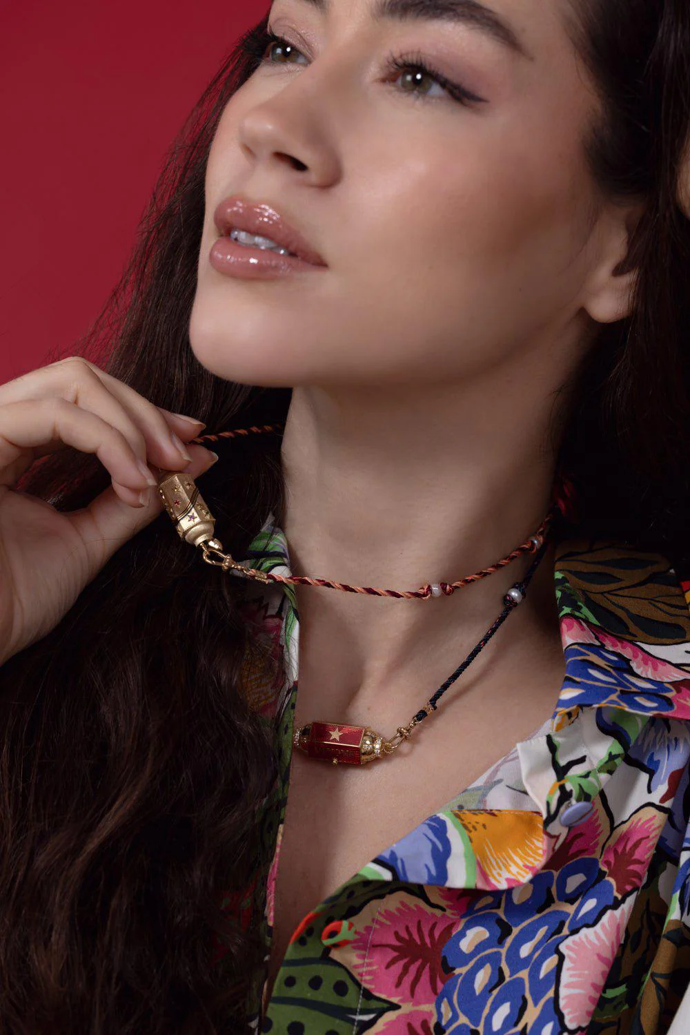 Mauli Burgundy Beige Chain - Image 5