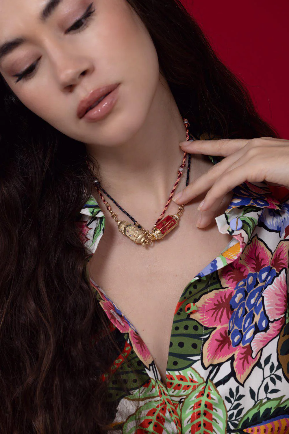 Mauli Burgundy Beige Chain - Image 7