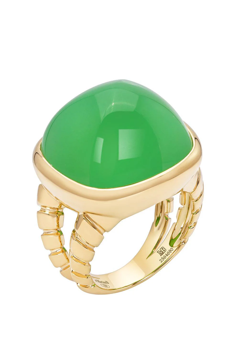 Chrysoprase Tigella Sugarloaf Ring