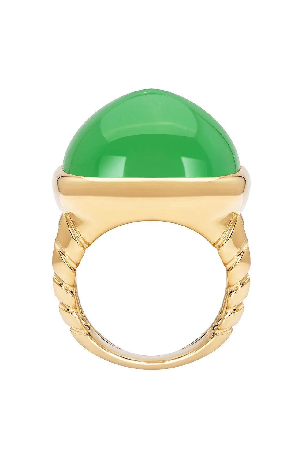 Chrysoprase Tigella Sugarloaf Ring - Image 6