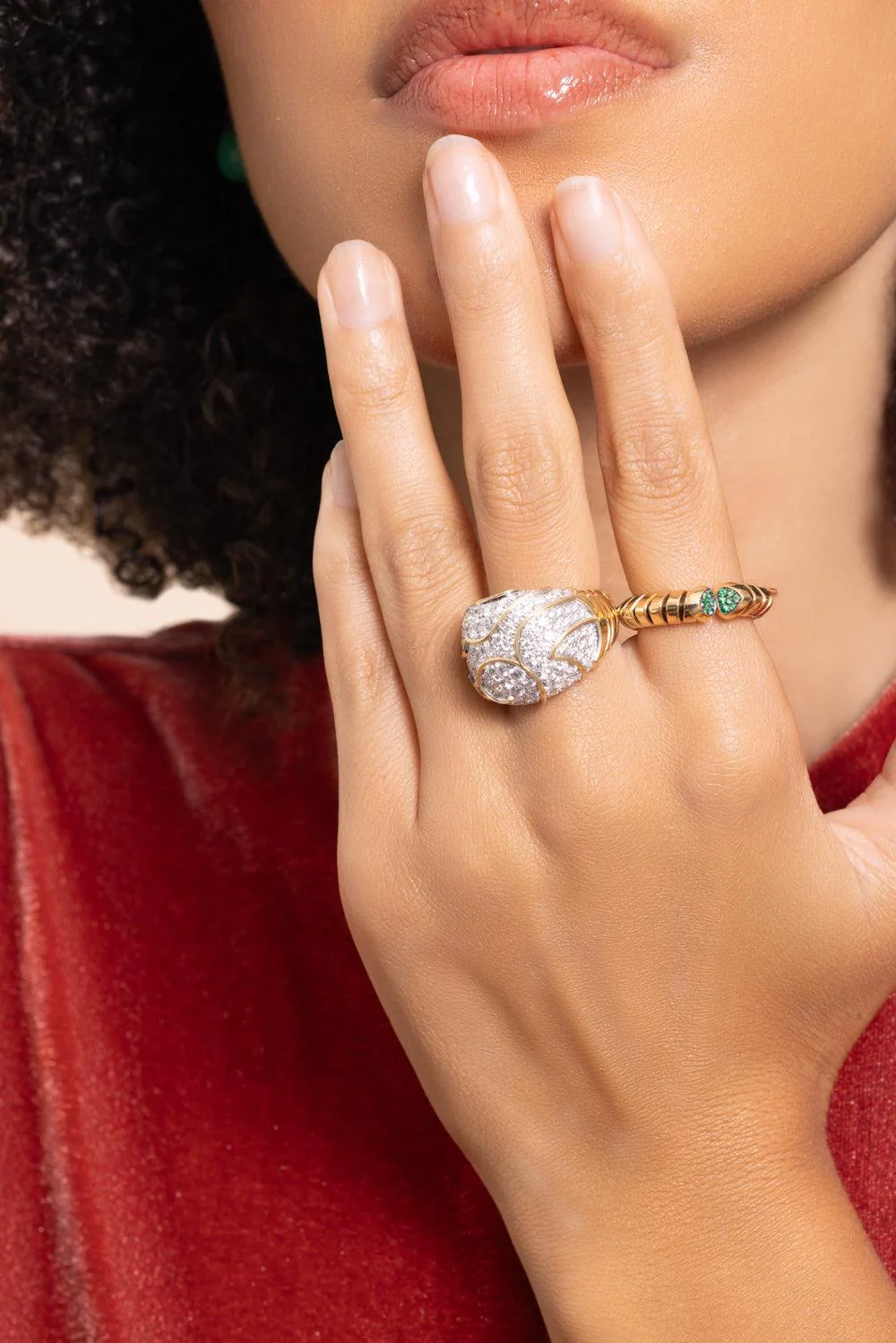 Diamond Onda Bombe Ring - Image 3